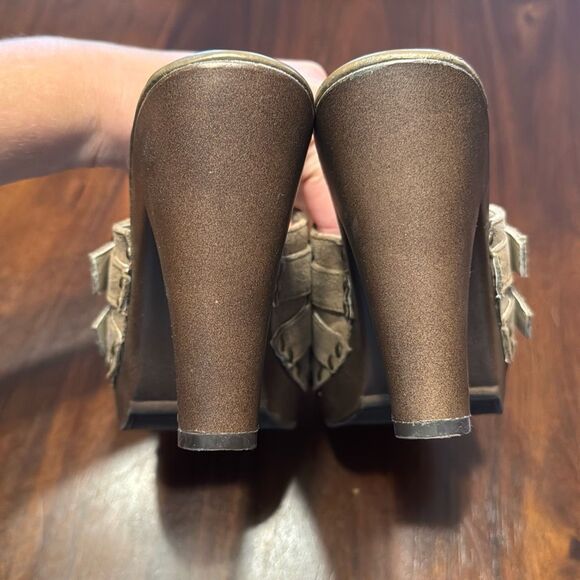 Dana Buchman Tan Heeled Mules Hazelton Desert Women’s US 8.5 M - Picture 6 of 9